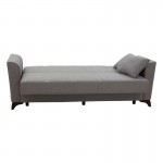 Kαναπές κρεβάτι Asma pakoworld 3θέσιος ύφασμα γκρι 217x76x85εκ c440384