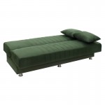 Kαναπές κρεβάτι Romina pakoworld 3θέσιος ύφασμα βελουτέ πράσινο 180x75x80εκ c440386