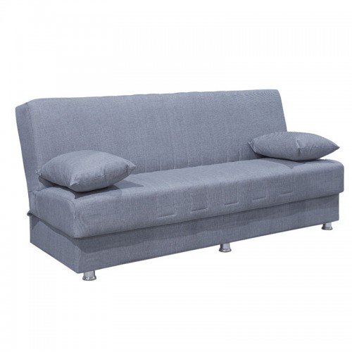 Kαναπές κρεβάτι Romina pakoworld 3θέσιος ύφασμα γκρι 180x75x80εκ c440397