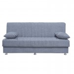 Kαναπές κρεβάτι Romina pakoworld 3θέσιος ύφασμα γκρι 180x75x80εκ c440397