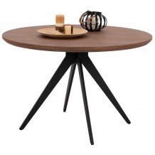 ΤΡΑΠΕΖΙ ΤΡΑΠΕΖΑΡΙΑΣ ΣΤΡΟΓΓΥΛΟ ΜΕ ΚΑΠΛΑΜΑ ΚΑΡΥΔΙΑΣ ΡΟΥΣΤΙΚ ΣΤΥΛ Φ120x75Υεκ HM9307 02 c440491