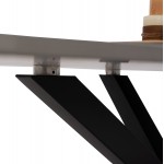 ΤΡΑΠΕΖΙ ΤΡΑΠΕΖΑΡΙΑΣ ΑΠΟ SINTERED STONE ΓΚΡΙ ΜΕΤΑΛΛΙΚΑ ΠΟΔΙΑ 160x90x75Υεκ HM9308 03 c440494