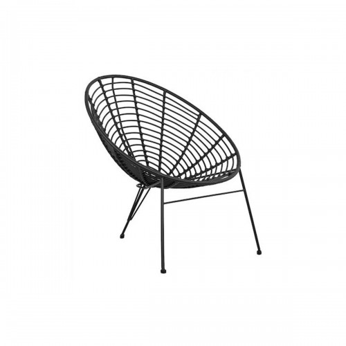 Καρέκλα Κήπου AELIUS Μαύρο Μέταλλο Rattan 72x62x78cm c441236