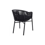 Πολυθρόνα Κήπου KAGERA Μαύρο Μέταλλο Rattan 57x58x77cm c441255