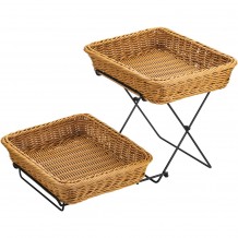 Σετ Βάση Μεταλλική 2 Θέσεων amp 2 Καλάθια Ψωμιού Rattan GN1 2 32 5x26 5xΥ7cm Buffet Choice c441364 Σετ Βάση Μεταλλική 2 Θέσεων amp 2 Καλάθια Ψωμιού Rattan GN1 2 32 5x26 5xΥ7cm Buffet Choice c441364