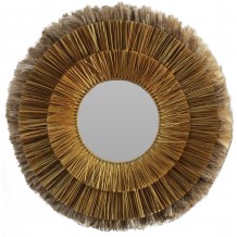 ΚΑΘΡΕΠΤΗΣ ΤΟΙΧΟΥ ΣΤΡΟΓΓΥΛΟΣ ΑΠΟ MENDONG ΚΑΙ ΑΜΠΑΚΑ ΦΥΣΙΚΟ-ΧΡΥΣΟ 80x4x80Yεκ HM7797 c441400