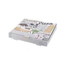 Κουτί Πίτσας Μικροβέλε σχέδιο Rome Λευκό 40x40x4 2cm - Σετ 100 c441475 Κουτί Πίτσας Μικροβέλε σχέδιο Rome Λευκό 40x40x4 2cm - Σετ 100 c441475