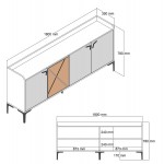 ΜΠΟΥΦΕΣ ΜΕΛΑΜΙΝΗΣ ΚΑΡΥΔΙ ΚΑΙ ΑΝΘΡΑΚΙ 180x35x78Yεκ HM9433 01 c441488