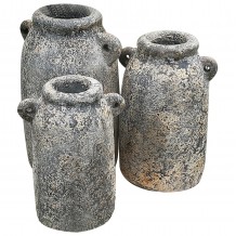 ΔΙΑΚΟΣΜΗΤΙΚA ΒΑΖA ΑΠΟ TERRACOTTA ΓΚΡΙ HM7710 c441544