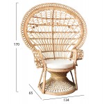 ΠΟΛΥΘΡΟΝΑ ROYAL PEACOCK ΑΠΟ BAMBOO ΜΕ ΜΑΞΙΛΑΡΙ 134X65X170Yεκ HM9342 c441569