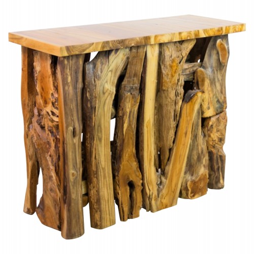 ΚΟΝΣΟΛΑ HM9336 ΑΠΟ ΜΑΣΙΦ ΞΥΛΟ ΤΙΚ ΦΥΣΙΚΟ 100X35X75 εκ c441578