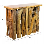 ΚΟΝΣΟΛΑ HM9336 ΑΠΟ ΜΑΣΙΦ ΞΥΛΟ ΤΙΚ ΦΥΣΙΚΟ 100X35X75 εκ c441578