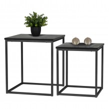 ΖΙΓΚΟΝ GRELAY 2 ΤΕΜΑΧΙΩΝ MDF ΟΨΗ ΜΑΡΜΑΡΟΥ ΜΕΤΑΛΛΟ 45Χ45Χ50Yεκ HM8762 13 c441618