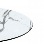 Επιφάνεια τραπεζιού PWH-0002 pakoworld HPL λευκό μαρμάρου Φ60εκ c441721