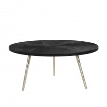 ZEN COFFEE TABLE ΜΑΥΡΟ ΛΕΥΚΟ D91xH40cm c441764
