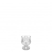 Γυάλινο Ποτήρι Λικέρ Σφηνάκι 5cl σκαλιστό με πόδι - Σετ 24 c442011