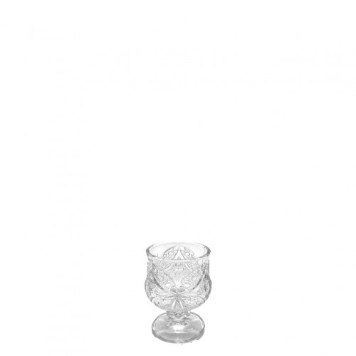 Γυάλινο Ποτήρι Λικέρ Σφηνάκι 5cl σκαλιστό με πόδι - Σετ 24 c442011