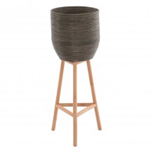 ΓΛΑΣΤΡΑ ΑΠΟ RATTAN ΚΑΙ BAMBOO HM7724 36Χ35Χ95Yεκ ΦΥΣΙΚΟ - ΠΡΑΣΙΝΟ c442445