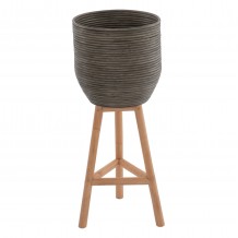 ΓΛΑΣΤΡΑ ΑΠΟ RATTAN ΚΑΙ BAMBOO HM7815 31x30x80Yεκ ΦΥΣΙΚΟ - ΠΡΑΣΙΝΟ c442446