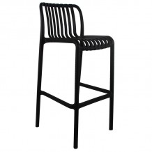 MODA Σκαμπό Bar Στοιβαζόμενη PP - UV Ανθρακί c444783