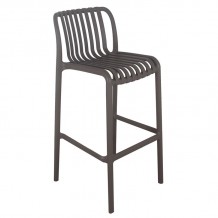 MODA Σκαμπό Bar Στοιβαζόμενη PP - UV Mocha c444784