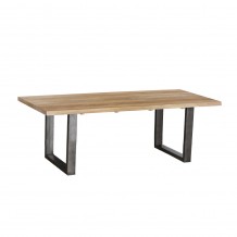 CRAFT COFFEE TABLE ΦΥΣΙΚΟ ΜΑΥΡΟ 120x60xH45cm c445558