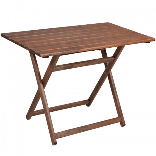 Τραπέζι Retto pakoworld μασίφ ξύλο οξιάς καρυδί εμποτισμού 80x60x72εκ c445871