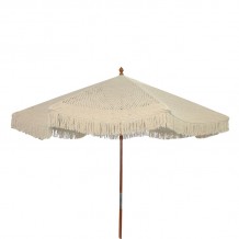 Ομπρέλα κήπου Brilie pakoworld ξύλο-μακραμέ Φ2 70x2 60 m εκρού c445881