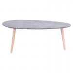 Τραπέζι σαλονιού HAMILTON pakoworld χρώμα γκρι cement-φυσικό 89x48x33εκ c446141