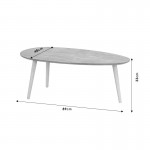 Τραπέζι σαλονιού HAMILTON pakoworld χρώμα γκρι cement-φυσικό 89x48x33εκ c446141