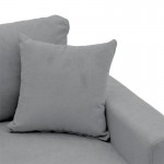Γωνιακός καναπές-κρεβάτι αναστρέψιμος Lilian pakoworld ύφασμα γκρι 225x148x81εκ c446434