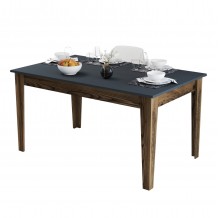 ΤΡΑΠΕΖΙ ΤΡΑΠΕΖΑΡΙΑΣ HM9507 01 ΜΕΛΑΜΙΝΗ ΚΑΡΥΔΙ-ΑΝΘΡΑΚΙ ΜΕ ΑΠΟΘ ΧΩΡΟ 145x88x75Yεκ c450162