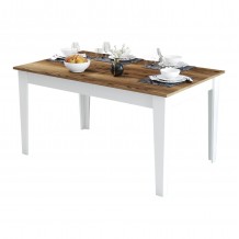 ΤΡΑΠΕΖΙ ΤΡΑΠΕΖΑΡΙΑΣ HM9507 07 ΜΕΛΑΜΙΝΗ ΛΕΥΚΗ-ΚΑΡΥΔΙ ΜΕ ΑΠΟΘ ΧΩΡΟ 145x88x75Yεκ c450167