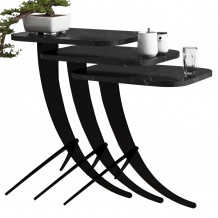 ΤΡΑΠΕΖΙ ΖΙΓΚΟΝ HM9508 02 3ΤΜΧ ΜΕΛΑΜΙΝΗ ΜΑΥΡΟ ΜΑΡΜΑΡΟ-ΜΑΥΡΑ ΜΕΤΑΛ ΠΟΔΙΑ 35x45x60Yεκ c450168