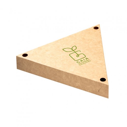 Χάρτινο κουτί Κρέπας τρίγωνο 25x25x4cm μιας χρήσης Plastic Free GAIA - Σετ 130 c450200