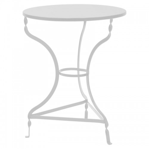 Τραπέζι Noah pakoworld μεταλλικό λευκό Φ58x72εκ c450221