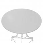 Τραπέζι Noah pakoworld μεταλλικό λευκό Φ58x72εκ c450221