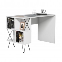 ΓΡΑΦΕΙΟ ΥΠΟΛΟΓΙΣΤΗ ΜΕΛΑΜΙΝΗΣ HM9509 03 ΛΕΥΚΟ ΜΕ ΡΑΦΙΑ 120x60x78 8Yεκ c450232