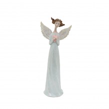 XMAS RAZIEL ΑΓΓΕΛΟΣ ΜΕ ΦΤΕΡΑ ΛΕΥΚΟ ΧΡΥΣΟ 15x9xH38cm c450733