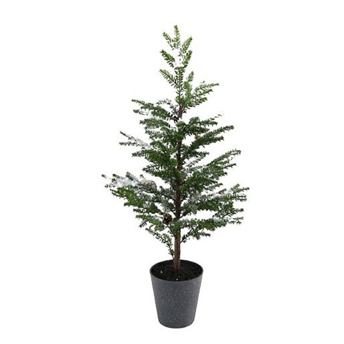 XMAS ALNUS ΔΕΝΤΡΟ ΣΕ ΓΛΑΣΤΡΑΚΙ ΠΡΑΣΙΝΟ ΓΚΡΙ D38xH81 5cm c450749