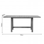Τραπέζι Malibu pakoworld φυσικό ξύλο ακακία 170x90x75 5εκ c450859