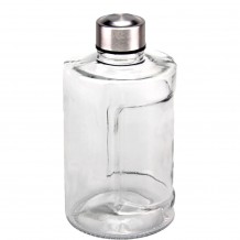 Φιάλη γυάλινη Barrel 900ml φ10x19 10cm με ασημί καπάκι - Σετ 12 c451142 Φιάλη γυάλινη Barrel 900ml φ10x19 10cm με ασημί καπάκι - Σετ 12 c451142