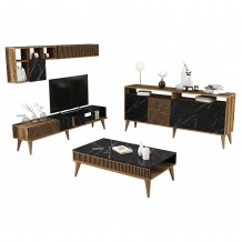 ΣΥΝΘΕΣΗ ΣΑΛΟΝΙΟΥ 3ΤΜΧ ΚΑΡΥΔΙ- ΜΑΥΡΟ ΜΑΡΜΑΡΟ HM11845 02 c451381