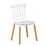 Καρέκλα FLAPPER Λευκό PP Ξύλο 42 5x49 5x84cm c451618