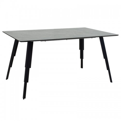 Τραπέζι Lifo pakoworld MDF ανθρακί cement-μαύρο 140x80x75εκ c451980