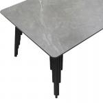 Τραπέζι σαλονιού Lifo pakoworld MDF ανθρακί cement-μαύρο 120x60x45εκ c451984