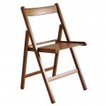 EXTRA Βοηθητική Καρέκλα Πτυσσόμενη Ξύλο Οξιά Απόχρωση Καρυδί SET 4τμχ c452545