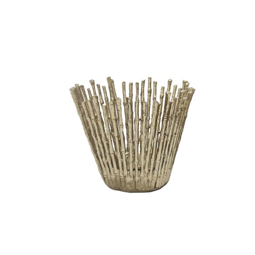 REED 23 5 ΒΑΖΟ ΑΛΟΥΜΙΝΙΟ ΧΡΥΣΟ ANTIQUE D28xH23 5cm c452669