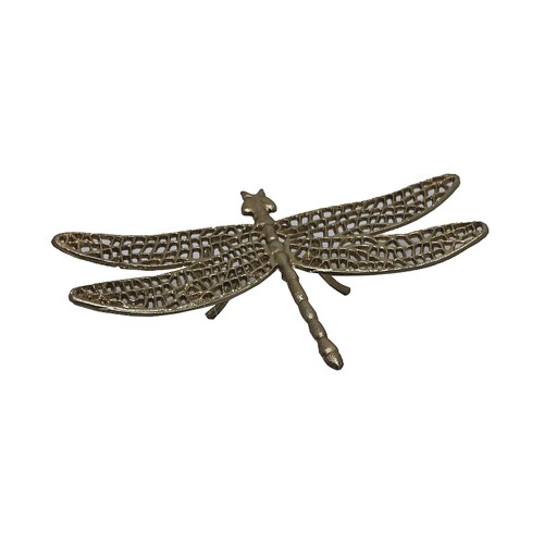 DRAGONFLY DECO ΕΝΤΟΜΟ ΑΛΟΥΜΙΝΙΟ ΧΡΥΣΟ ANTIQUE 37x25xH7 5cm c452697