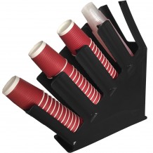 Πλαστική θήκη 4Θ για ποτήρια και καπάκια 47 3x11 5x45 5cm μαύρη c452952